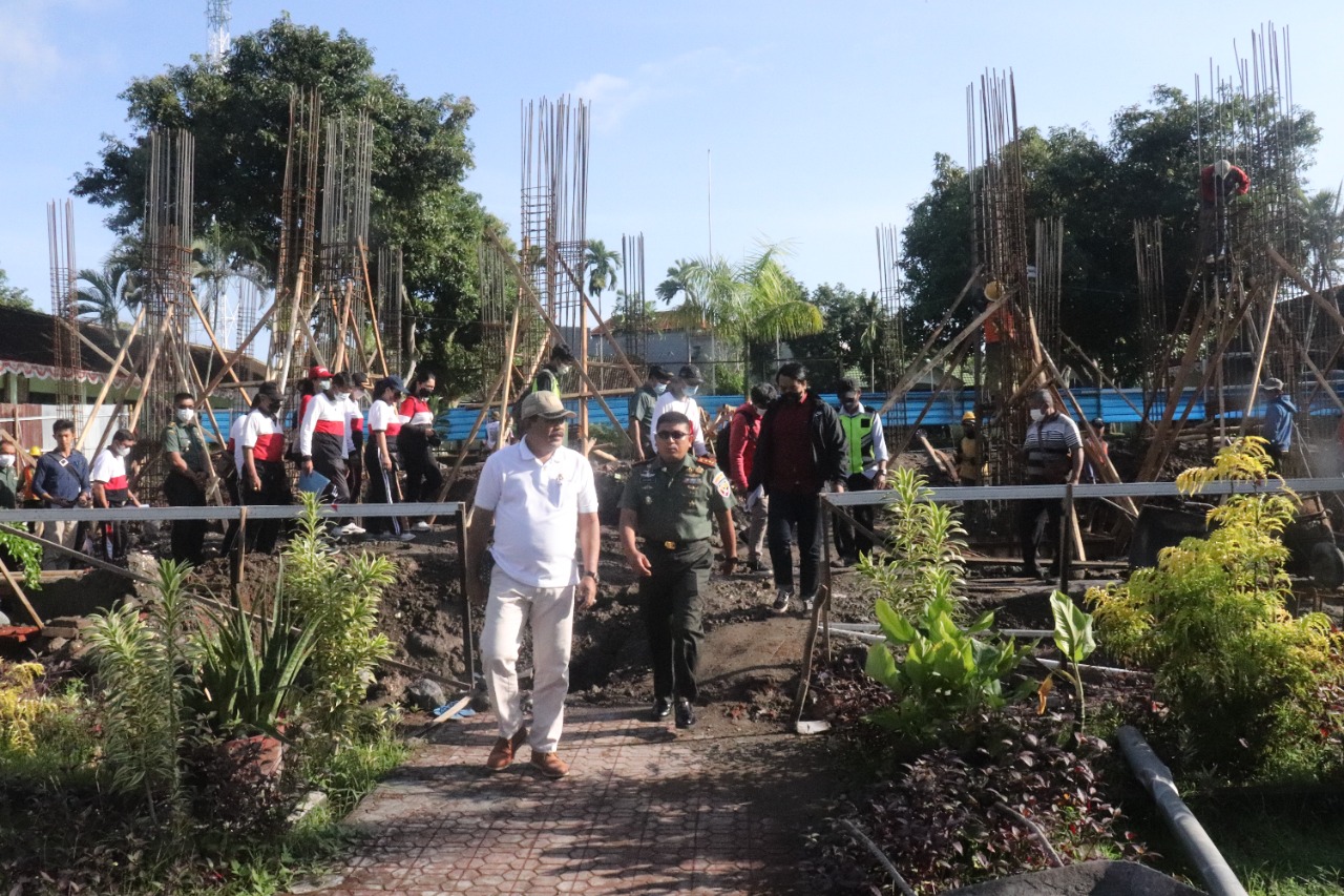 Wakil Bupati Klungkung Tinjau Progres Pembangunan Kodim