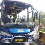Bus Plabuhan Ratu-Bogor Terbakar di Ciawi