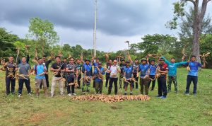 Wujudkan Ketahanan Pangan, Lanal Dabo Singkep Ubah Lahan Tidur Jadi Lahan Produktif
