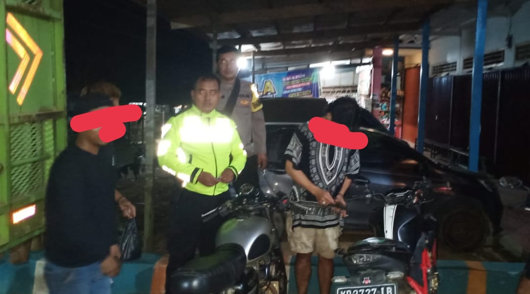 Operasi Pekat Polsek Sandai Amankan 5 Orang Bawa Sajam