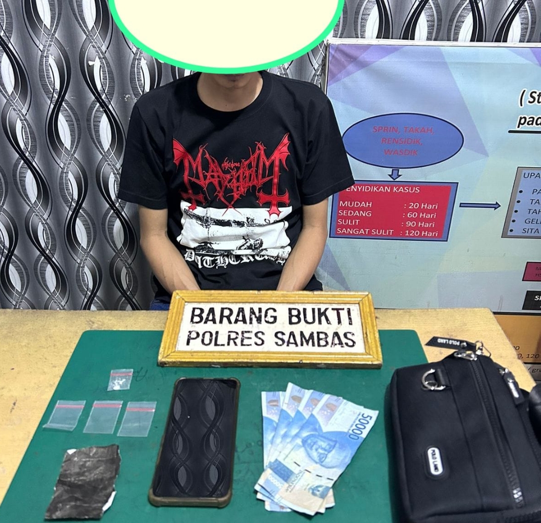 Sang Pelaku Pengedar Narkoba Ditangkap Polisi Tak Berkutik