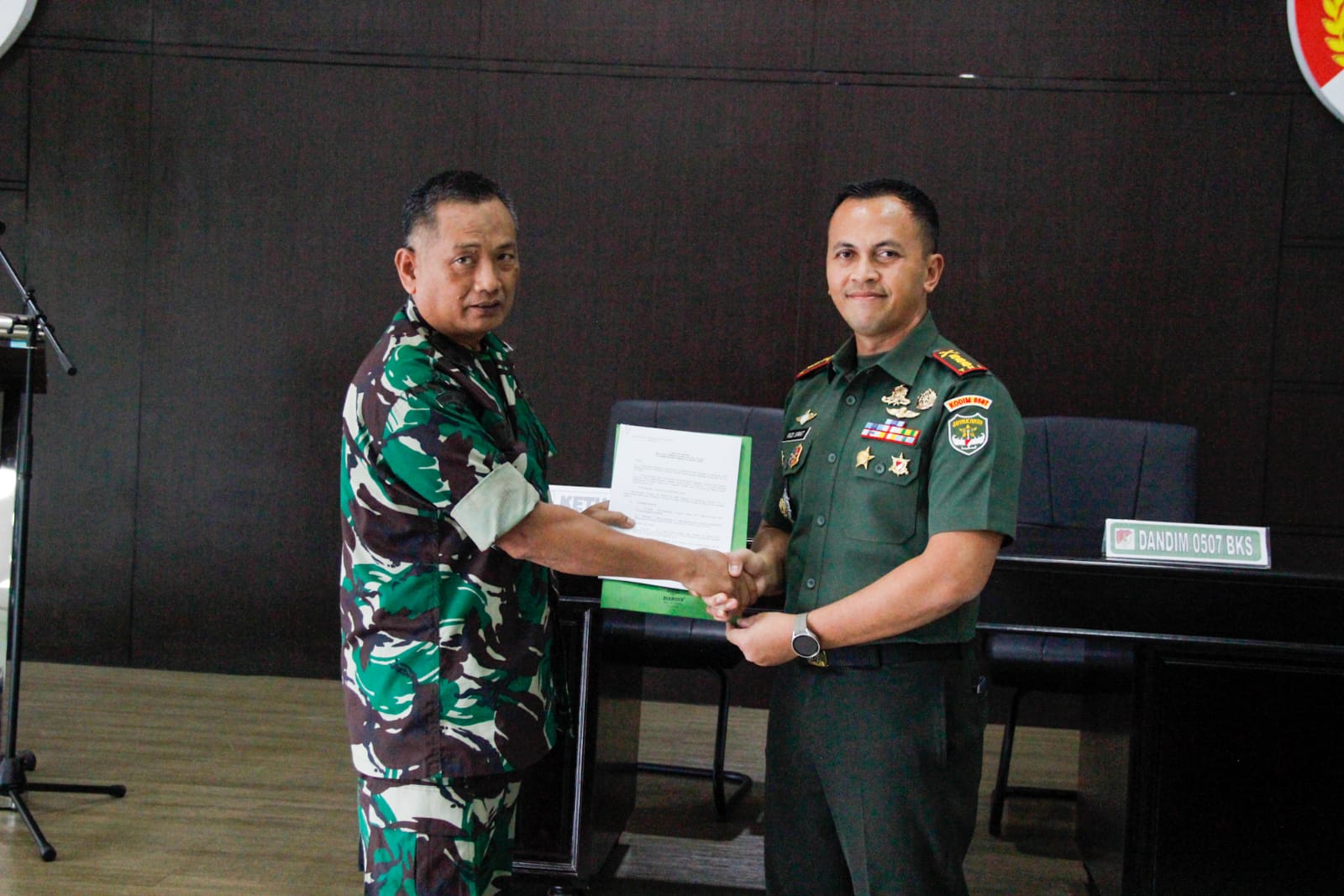 Dandim 0507/Bekasi Beserta Staf Jajaran Terima Tim Wasrik Post Audit Itdam Jaya