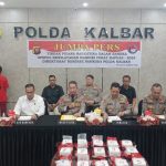 Polda Kalbar Gelar Jumpa Pers Penangkapan Pengedar Narkoba di Pontianak dengan Barang Bukti 15 Kg Sabu