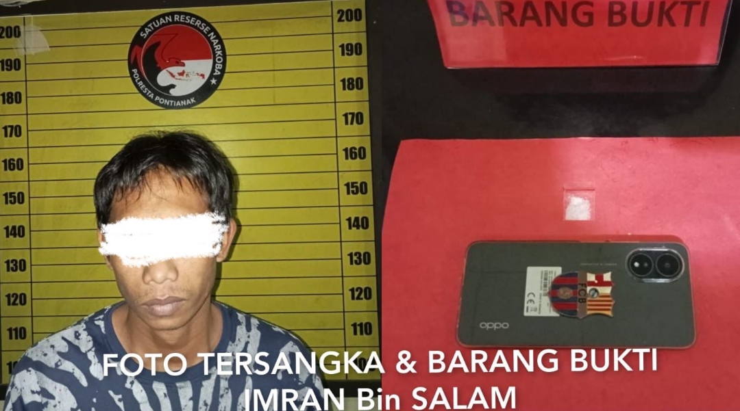 Kedapatan Bawa Narkoba Jenis Sabu Seorang Pria di Tangkap Polisi