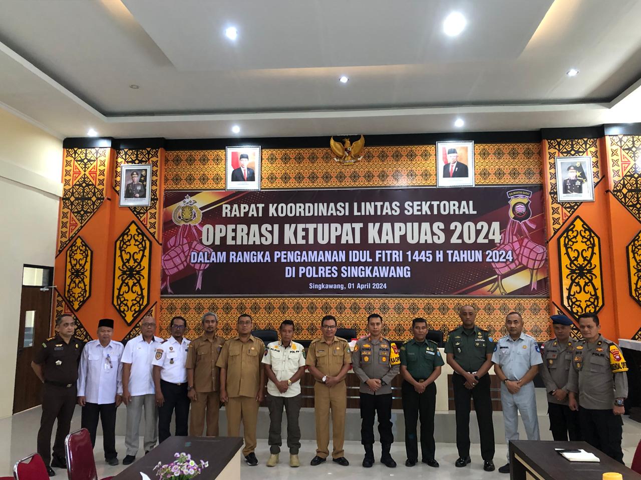 Polres Singkawang Bersama Instansi Terkait Ikuti Zoom Metting Rakor Linsek Operasi Ketupat Kapuas 2024