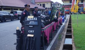 Satbrimob Polda Kalbar Ikuti Apel Gelar Pasukan Operasi Kepolisian Terpusat Ketupat Kapuas 2024