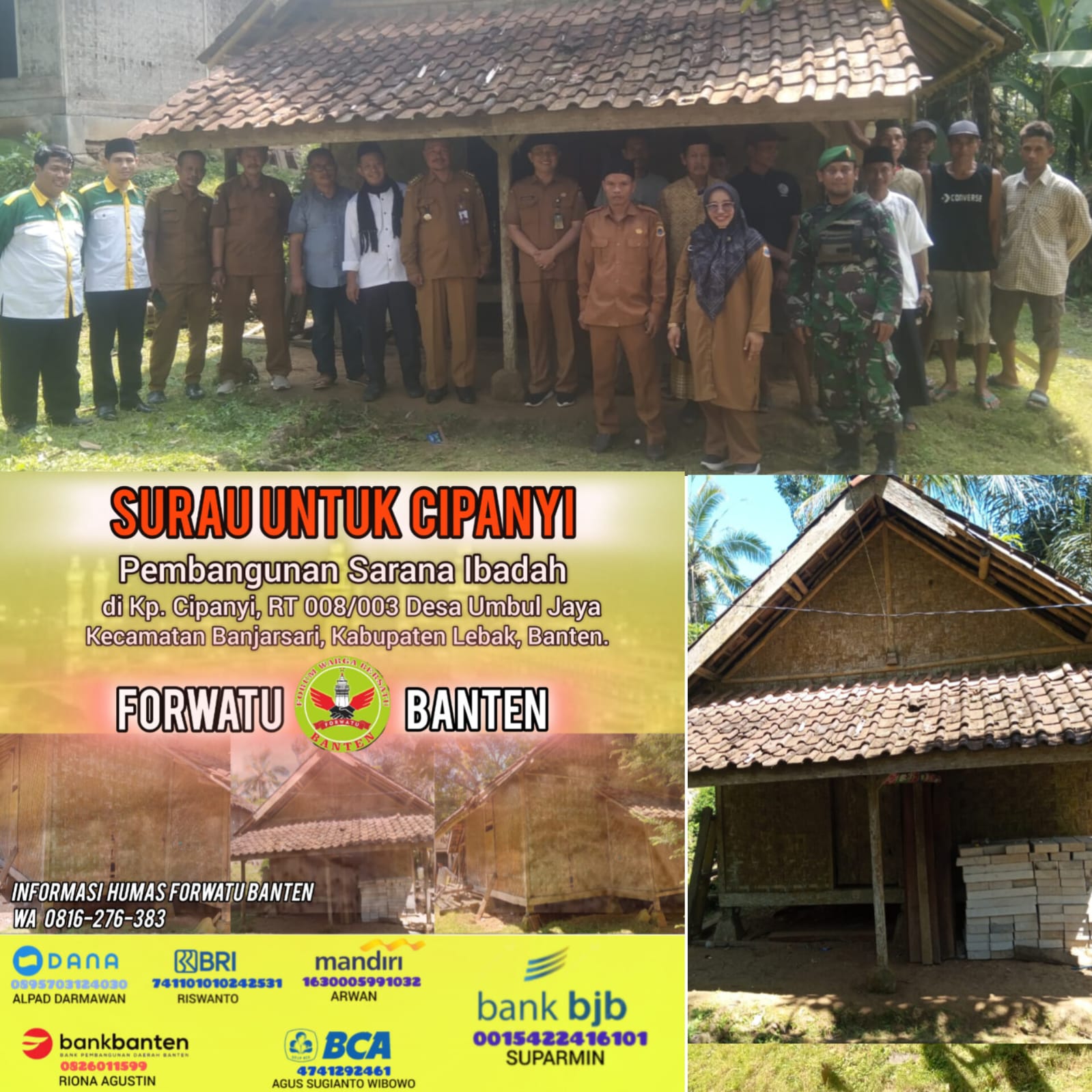 Forwatu Banten Apresiasi Aksi Cepat Tanggap Baznas dan Kabag Kesra