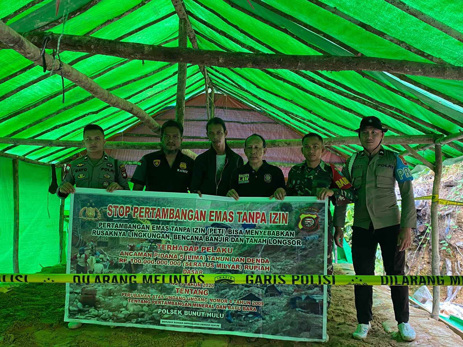 Personil Gabungan Sidak Lokasi Kegiatan PETI