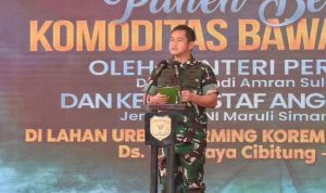 Mentan RI dan Kasad Panen Raya Bawang Merah di Wilayah Kodam Jaya