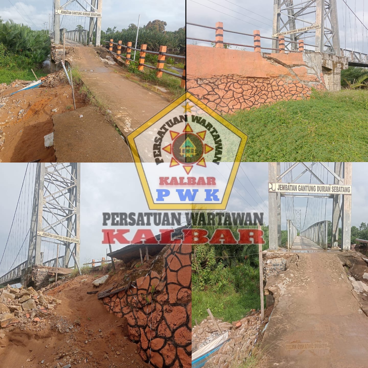 Berkali-Kali Telan Korban Jembatan Gantung Durian Sebatang Belum Tersentuh Perbaikan