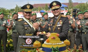 HUT ke-78 Bhayangkara, Pangdam Tanjungpura Hadiri Upacara dan Syukuran di Polda Kalbar