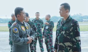 Latihan Sikatan Daya Tahun 2024, Tiga Pesawat Tempur Sukhoi SU 27/30 dari Skadron Udara 11 Lanud Sultan Hasanuddin Tiba di Lanud Iswahjudi
