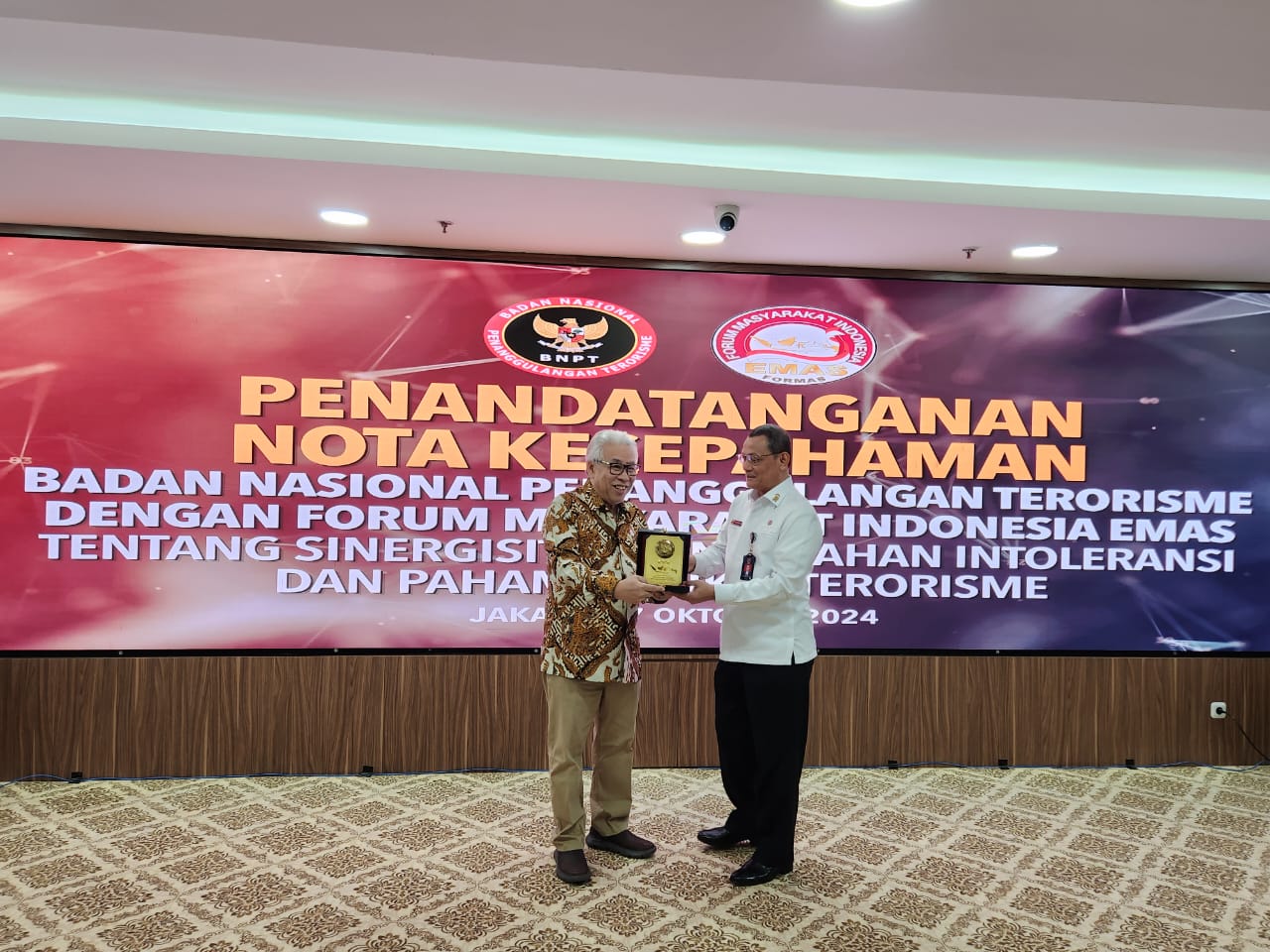 Demi Keamanan dan Kedamaian Negeri, BNPT Bersama FORMAS Lakukan MoU