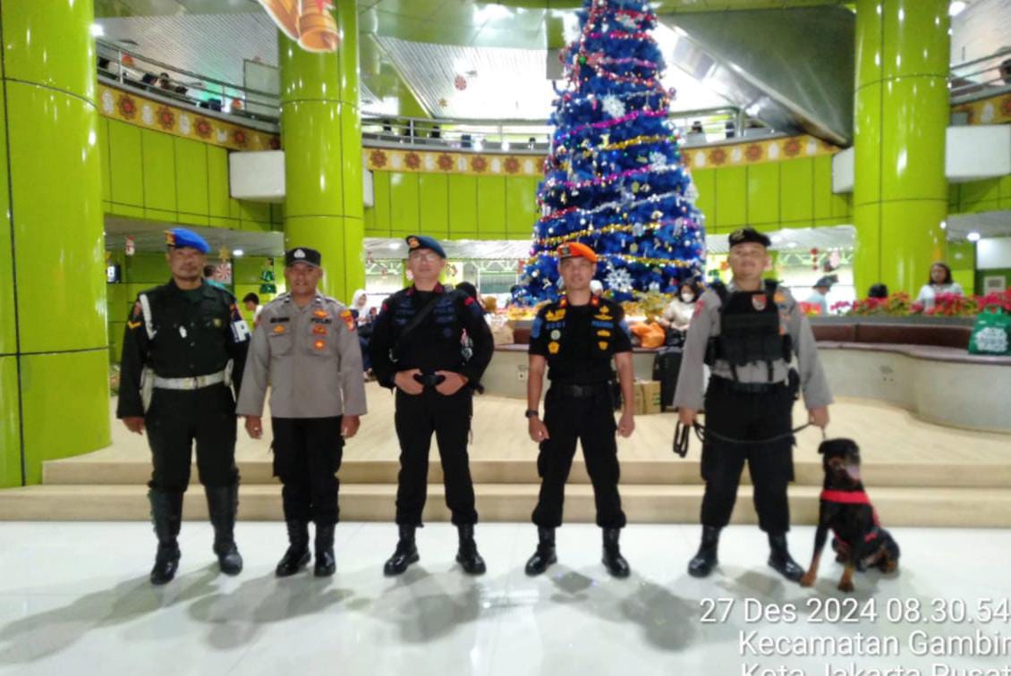 Polsek Metro Gambir Pastikan Keamanan di Stasiun Gambir Jelang Libur Akhir Tahun