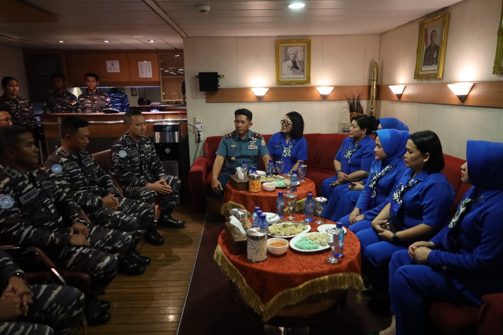 Danlantamal IV Sambut Kepulangan (KRI) Diponegoro 365 Pengemban Misi Perdamaian Dunia (PBB) di Pelabuhan Batu Ampar Batam