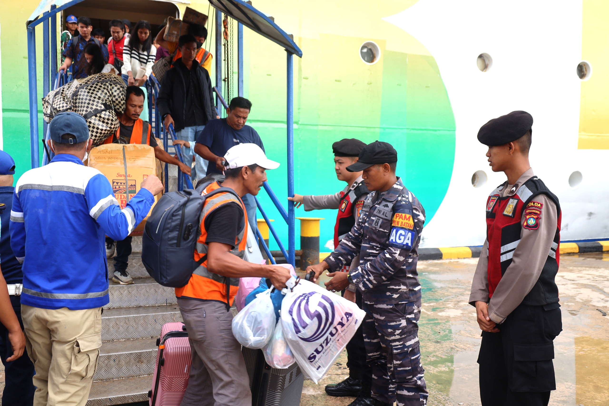 Pastikan Rasa Aman Kepada Masyarakat, TNI AL Siagakan Personel Pengamanan Mudik Lebaran 1446 H di Batam