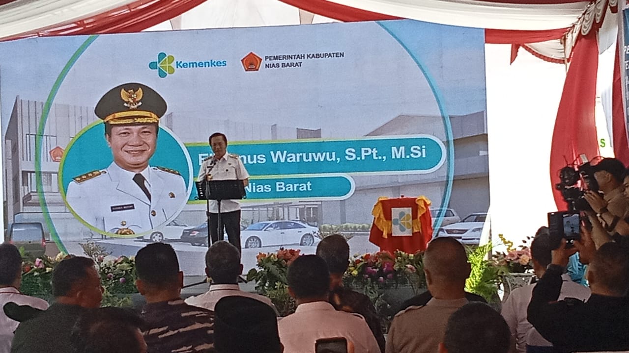 Danlanal Nias Hadiri Groundbreaking Rumah Sakit Pratama Nias Barat
