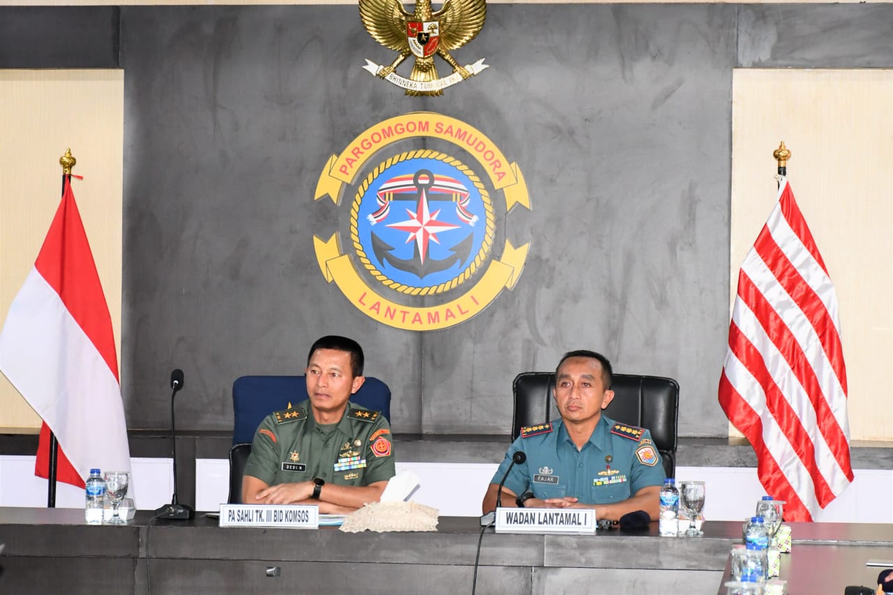 Lantamal I Terima Kunjungan Perwira Staf Ahli Tingkat III Bidang Komsos Panglima TNI dan Ikuti Sosialisasi Ketahanan Pangan