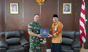 Danlanal Dumai Sambut Kunjungan Silaturahmi Ketua Pengadilan Tinggi Agama Pekanbaru di Mako Lanal Dumai