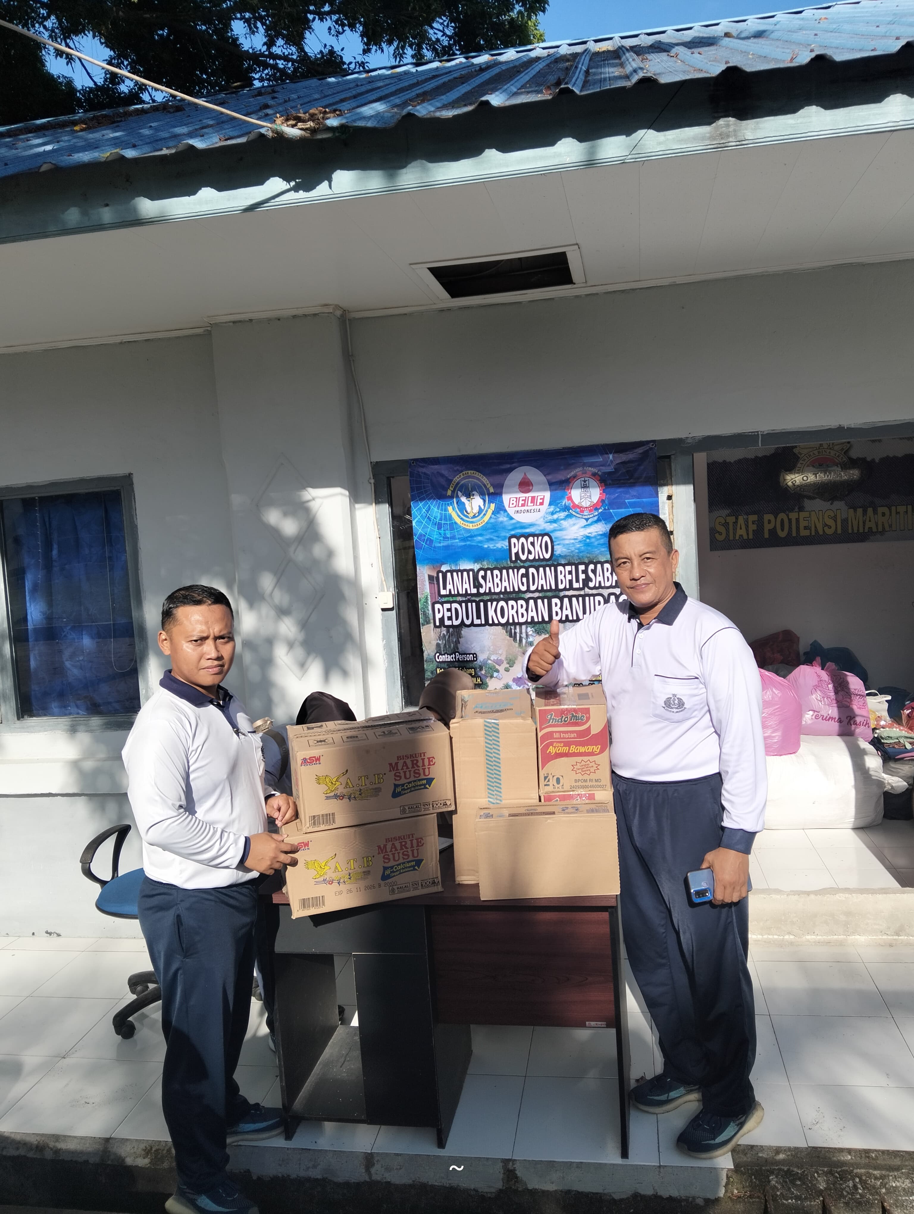 Lanal Sabang dan Yayasan BFLF Dirikan Posko Peduli Korban Banjir Aceh, Satu Truk Bantuan Diberangkatkan Ke Wilayah Terdampak