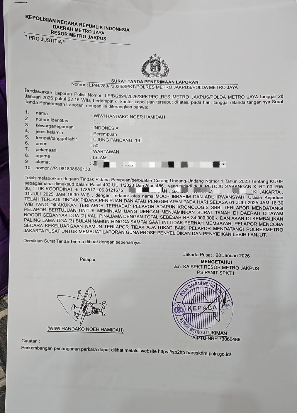 Wow!!! Diduga Rumah Dinas Aspol Diperjual Belikan dan Jaminkan Pinjaman Ke Warga Sipil Korban Laporkan Kepolisi