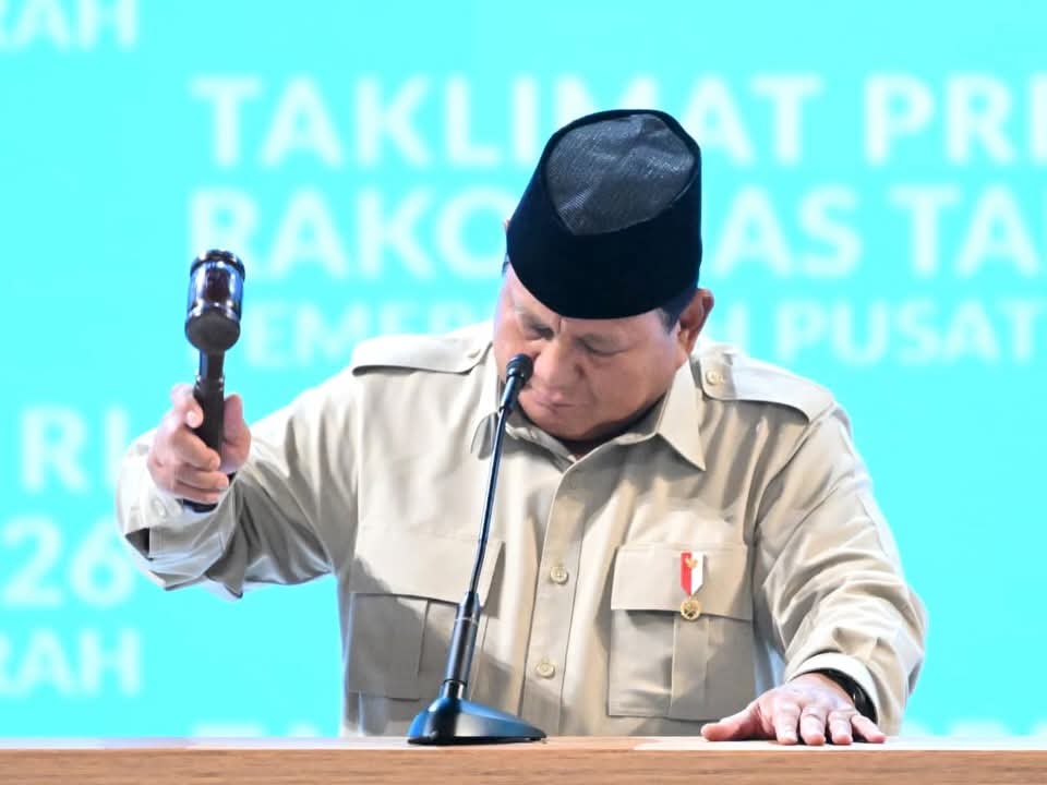 Presiden Prabowo Buka Rakornas Pemerintah Pusat dan Daerah 2026, Tegaskan Sinergi Untuk Lompatan Pembangunan